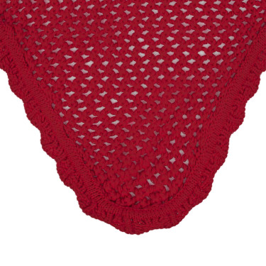 Bonnet anti-mouches en coton avec oreilles élastiques Equestro Bordeaux
