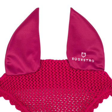 Fliegenhaube aus Baumwolle mit elastischen Ohren Equestro Fuchsie Rosa Fliegenhaube aus Baumwolle mit elastischen Ohren Equestro Fuchsie Rosa
