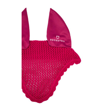 Fliegenhaube aus Baumwolle mit elastischen Ohren Equestro Fuchsie Rosa Fliegenhaube aus Baumwolle mit elastischen Ohren Equestro Fuchsie Rosa