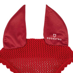 Fliegenhaube aus Baumwolle mit elastischen Ohren Equestro Rot