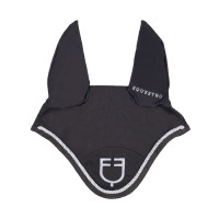 Fliegenhaube aus Baumwolle mit zentralem New Style Equestro-Logo Schwarz