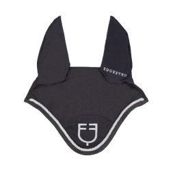 Fliegenhaube aus Baumwolle mit zentralem New Style Equestro-Logo Grau Fliegenhaube aus Baumwolle mit zentralem New Style Equestro-Logo Grau