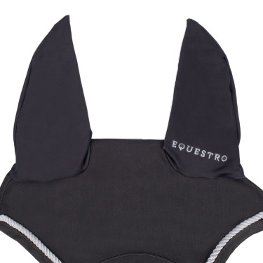Fliegenhaube aus Baumwolle mit zentralem New Style Equestro-Logo Grau Fliegenhaube aus Baumwolle mit zentralem New Style Equestro-Logo Grau