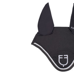 Fliegenhaube aus Baumwolle mit zentralem New Style Equestro-Logo Grau Fliegenhaube aus Baumwolle mit zentralem New Style Equestro-Logo Grau