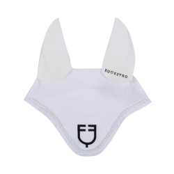Fliegenhaube aus Baumwolle mit zentralem New Style Equestro-Logo Weiß Weiß Fliegenhaube aus Baumwolle mit zentralem New Style Equestro-Logo Weiß Weiß