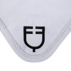 Fliegenhaube aus Baumwolle mit zentralem New Style Equestro-Logo Weiß Weiß Fliegenhaube aus Baumwolle mit zentralem New Style Equestro-Logo Weiß Weiß