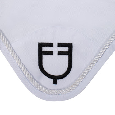 Fliegenhaube aus Baumwolle mit zentralem New Style Equestro-Logo Weiß Weiß Fliegenhaube aus Baumwolle mit zentralem New Style Equestro-Logo Weiß Weiß