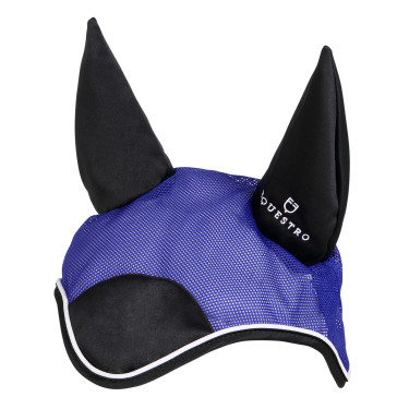 Fliegenhaube aus antibakterieller Baumwolle Equestro Royal / Schwarz Blau