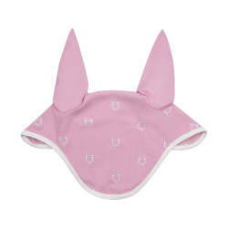 Fliegenhaube Logo mehrfarbig White Line Edition Equestro Orchideenrosa