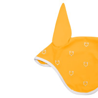 Fliegenhaube Logo mehrfarbig White Line Edition Equestro Gelb