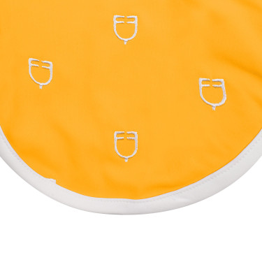 Fliegenhaube Logo mehrfarbig White Line Edition Equestro Gelb