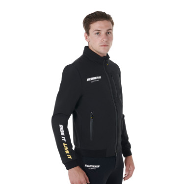 Herrenjacke aus technischem Gewebe Kollektion Scuderia Equestro Schwarz