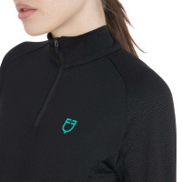 Base layer ajusté manches longues femme en tissu technique Equestro Bordeaux / blanc Base layer ajusté manches longues femme en tissu technique Equestro Bordeaux / blanc