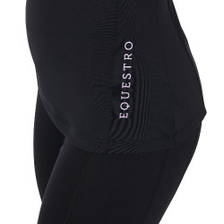 Eng anliegende Damen-Baselayer mit kurzen Ärmeln aus technischem Gewebe Equestro Schwarz / Lila Eng anliegende Damen-Baselayer mit kurzen Ärmeln aus technischem Gewebe Equestro Schwarz / Lila