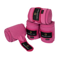 Atmungsaktive Fleece- und Elastik-Arbeitsbandagen im 4er-Set Equestro Schwarz