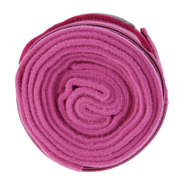 Atmungsaktive Fleece- und Elastik-Arbeitsbandagen im 4er-Set Equestro Fuchsie Rosa