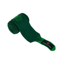 Atmungsaktive Fleece- und Elastik-Arbeitsbandagen im 4er-Set Equestro Jägergrün Gr&uuml;n