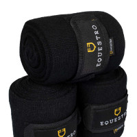 Ruhebandagen aus Wolle, 4er-Set, Equestro Schwarz Ruhebandagen aus Wolle, 4er-Set, Equestro Schwarz
