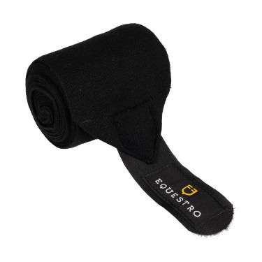 Ruhebandagen aus Wolle, 4er-Set, Equestro Schwarz