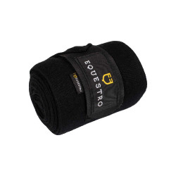 Ruhebandagen aus Wolle, 4er-Set, Equestro Schwarz