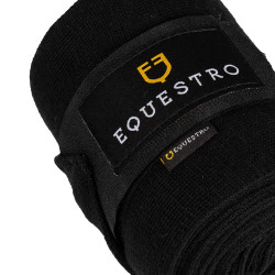 Ruhebandagen aus Wolle, 4er-Set, Equestro Schwarz