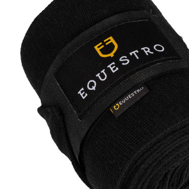 Ruhebandagen aus Wolle, 4er-Set, Equestro Schwarz