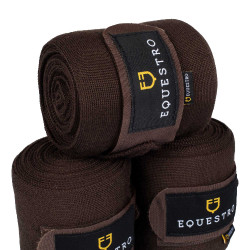 Ruhebandagen aus Wolle, 4er-Set, Equestro Braun