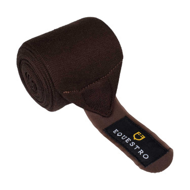 Ruhebandagen aus Wolle, 4er-Set, Equestro Braun