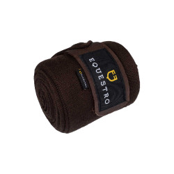 Ruhebandagen aus Wolle, 4er-Set, Equestro Braun