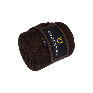 Ruhebandagen aus Wolle, 4er-Set, Equestro Braun