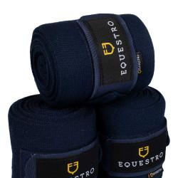 Ruhebandagen aus Wolle, 4er-Set, Equestro Marine Marineblau