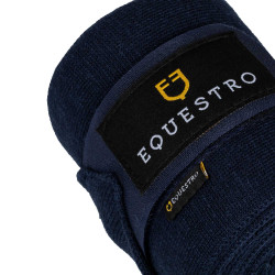 Ruhebandagen aus Wolle, 4er-Set, Equestro Marine Marineblau