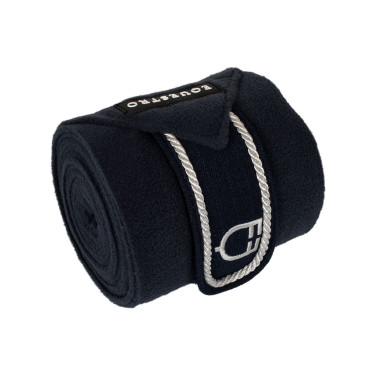 Bandas de polo transpirables Diamond por 4 Equestro Marine Marineblau