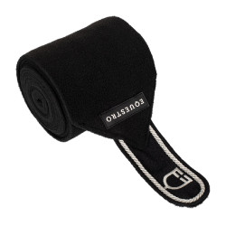 Bandas de polo para pony con logo bordado Diamond en juego de 4 Equestro Schwarz