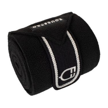 Bandas de polo para pony con logo bordado Diamond en juego de 4 Equestro Schwarz