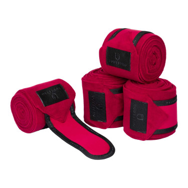 Polo-Bandagen 4er-Set Equestro Wein / Schwarz Rot