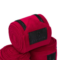 Polo-Bandagen 4er-Set Equestro Wein / Schwarz Rot