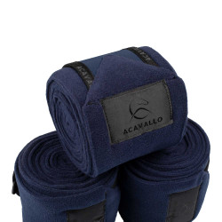 Polobanden aus Antipilling-Fleece mit Klettverschluss Acavallo, 4er-Set Tiefblau / Schwarz Marineblau Polobanden aus Antipilling-Fleece mit Klettverschluss Acavallo, 4er-Set Tiefblau / Schwarz Marineblau