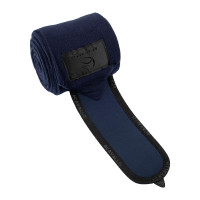 Polobanden aus Antipilling-Fleece mit Klettverschluss Acavallo, 4er-Set Tiefblau / Schwarz Marineblau