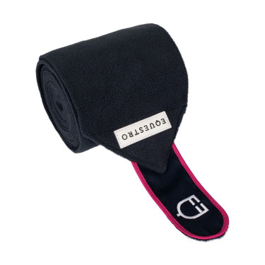 Polobanden Klettverschluss Trim 4er-Set Equestro Marine / Fuchsie Blau