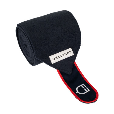 Polobanden Klettverschluss Trim 4er-Set Equestro Marine / Rot Blau