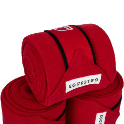 Polobanden Klettverschluss Trim 4er-Set Equestro Rot / Schwarz