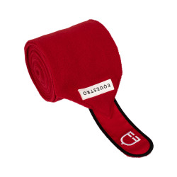 Polobanden Klettverschluss Trim 4er-Set Equestro Rot / Schwarz
