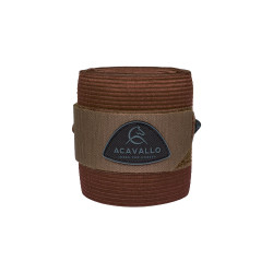 Elastische Fleece-Trainingsbandagen Acavallo, 2er-Set Braun