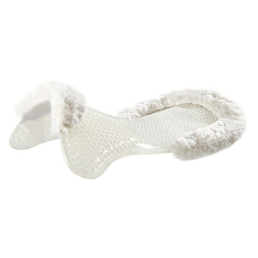 Therapeutisches Gel-Pad Vordererhöhend aus ökologischer Wolle Acavallo Transparent / naturfarben