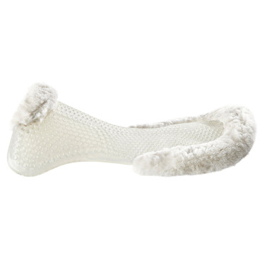 Therapeutisches Gel-Pad Vordererhöhend aus ökologischer Wolle Acavallo Transparent / naturfarben