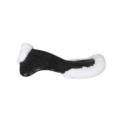 Therapeutisches Gel-Pad Vordererhöhend aus ökologischer Wolle Acavallo Schwarz / Weiß