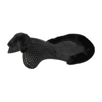 Therapeutisches Gel-Pad Vordererhöhend aus ökologischer Wolle Acavallo Schwarz / schwarz