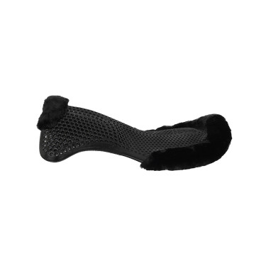 Therapeutisches Gel-Pad Vordererhöhend aus ökologischer Wolle Acavallo Schwarz / schwarz