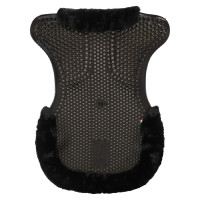 Therapeutisches Gel-Pad Vordererhöhend aus ökologischer Wolle Acavallo Schwarz / schwarz